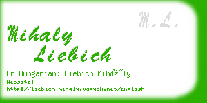 mihaly liebich business card